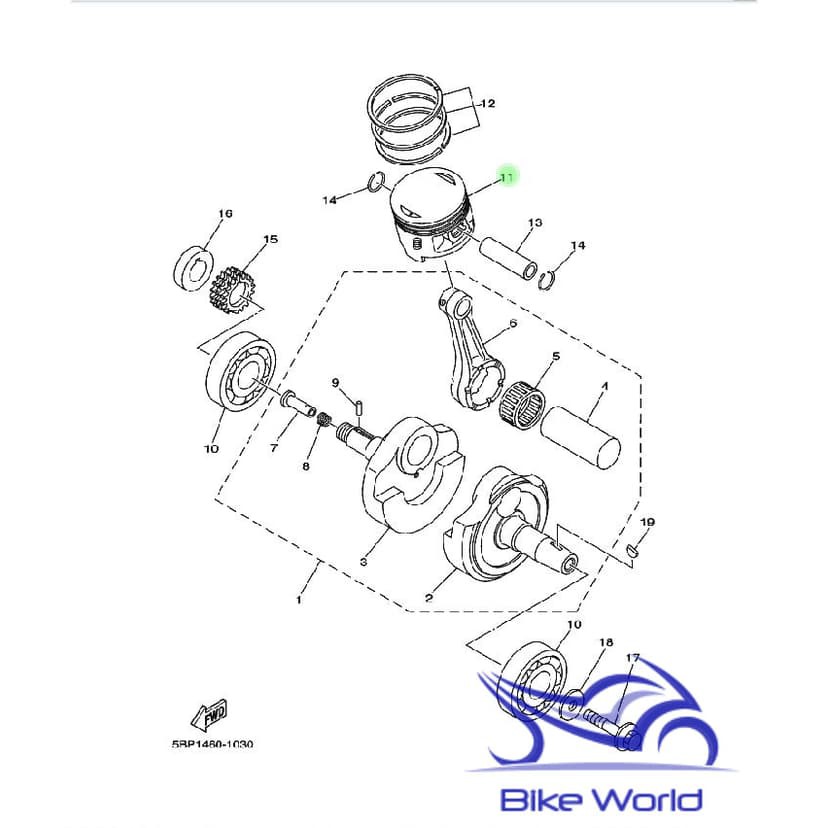 Piston Scorpio OS Standard Yamaha Genuine Parts & Accessories Asli Ori Original