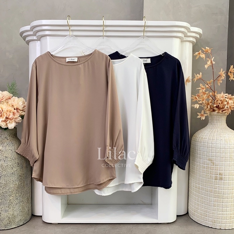 Blouse Wanita Jumbo Blouse Muslim Wanita Blouse Crinkle Blouse Wanita Murah Blouse Wanita Lengan Pen