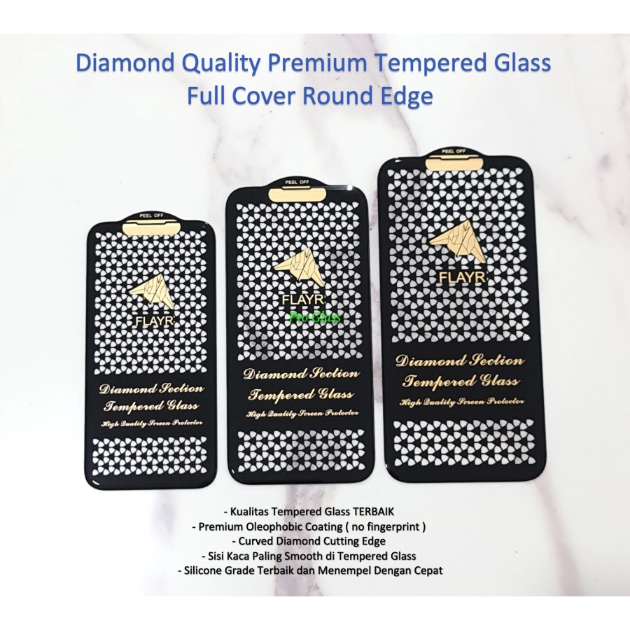 Iphone 13 Mini / 13 / 13 Pro / 13 Pro Max DIAMOND 5D Full Cover Premium Tempered Glass