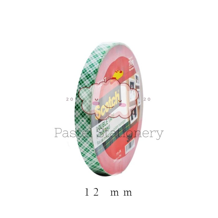 

Double Sided Mounting Tape Scotch 3M 12mm - Double Foam Tape Busa 12 mm