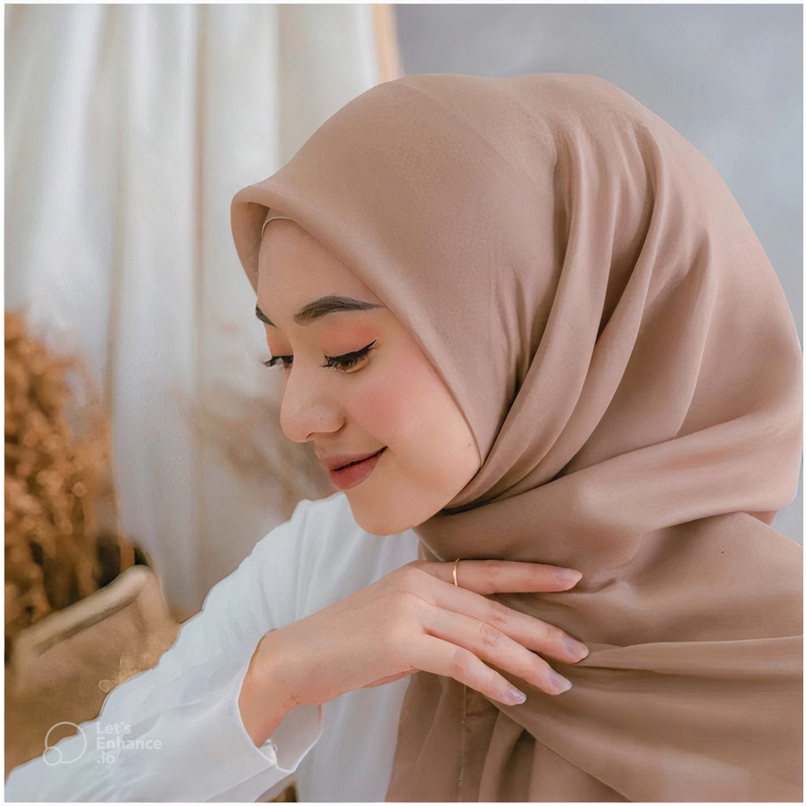 KERUDUNG SEGIEMPAT VOAL PARIS PREMIUM SQUARE HIJAB ANTI LETOY COTTON VOAL ROSE MIRACLE