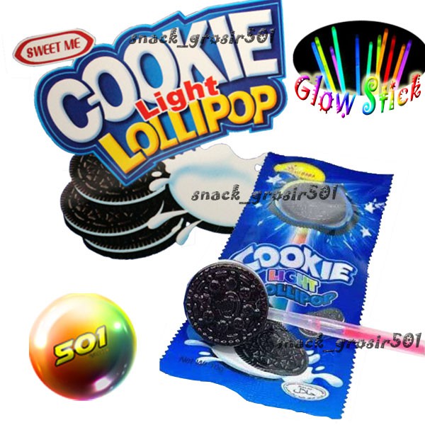 

Permen LolyPop Kukis Glow in The Dark Box 30 pcs
