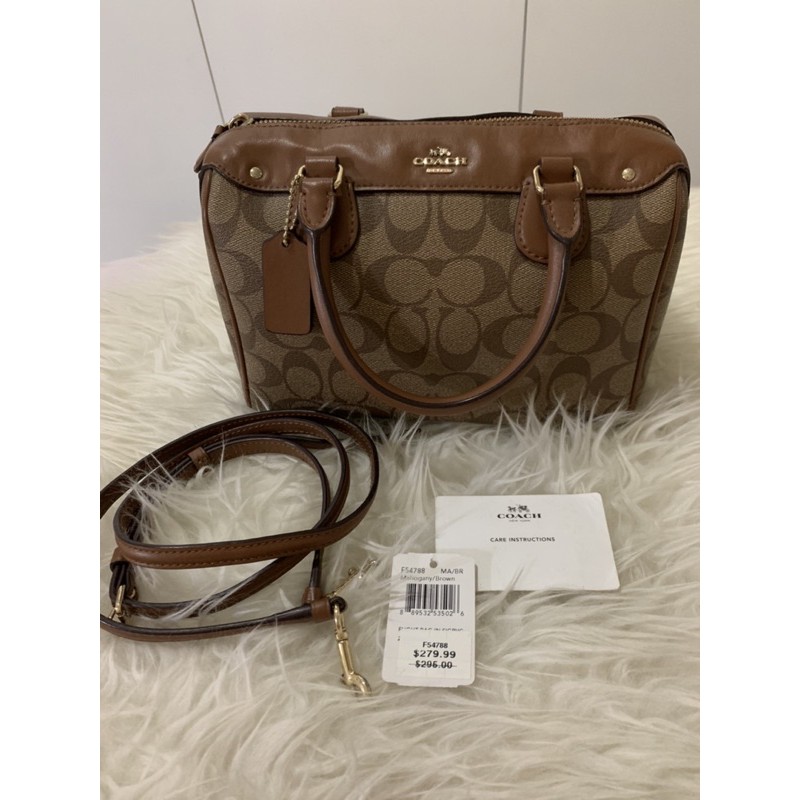 tas PRELOVED coach mini bennet brown