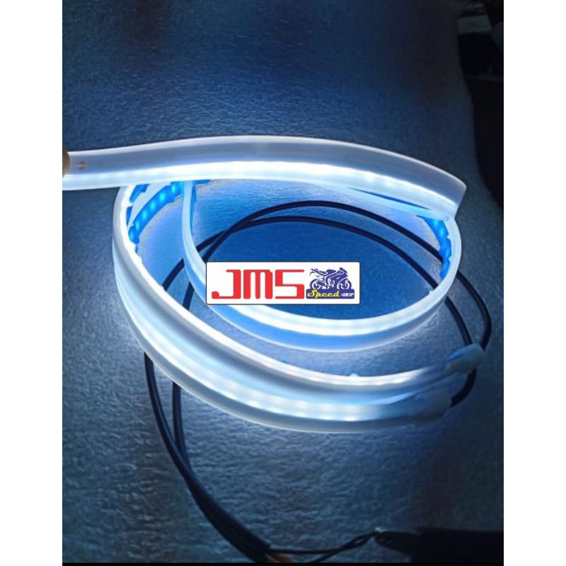 lampu alis led biru merah putih ice blue plus lampu sen running universal nmax pcx aerox beat Vario