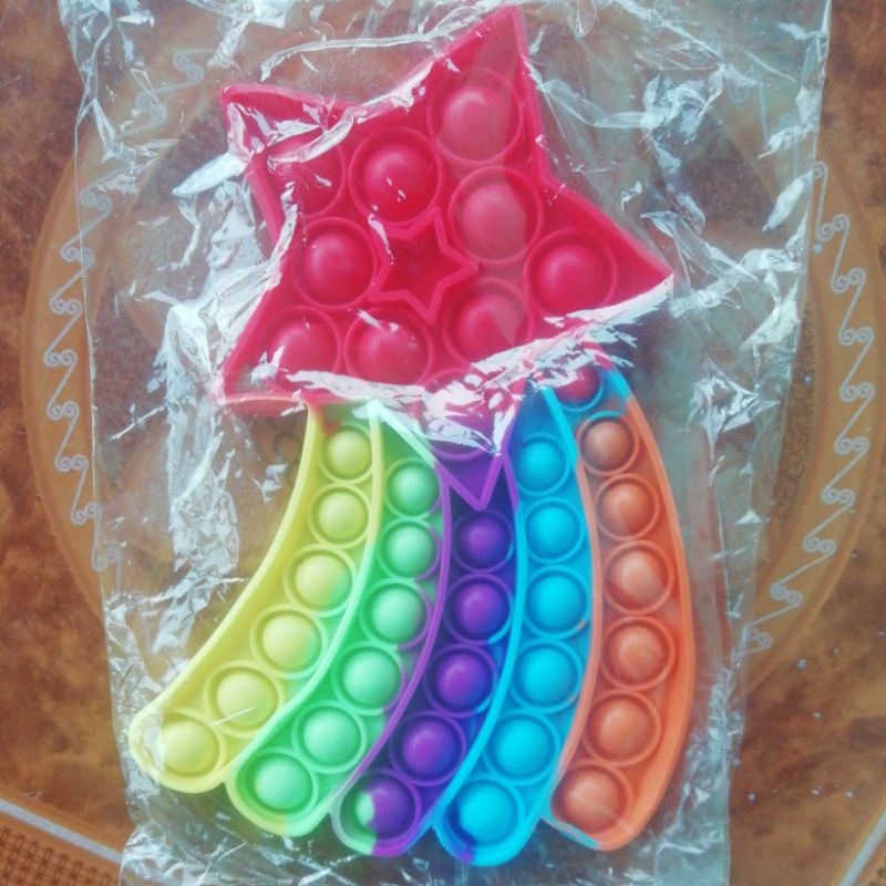 Pop It Rainbow Pop it Among Pop it Bulat Pop It Unicorn Mainan Anak edukasi Pop it Bulat Pop it persegi Mainan anak Pop it Dino mainan anak edukasi-Start