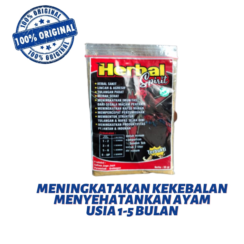 HERBAL SPIRIT daya tahan dan nafsu makan anak ayam