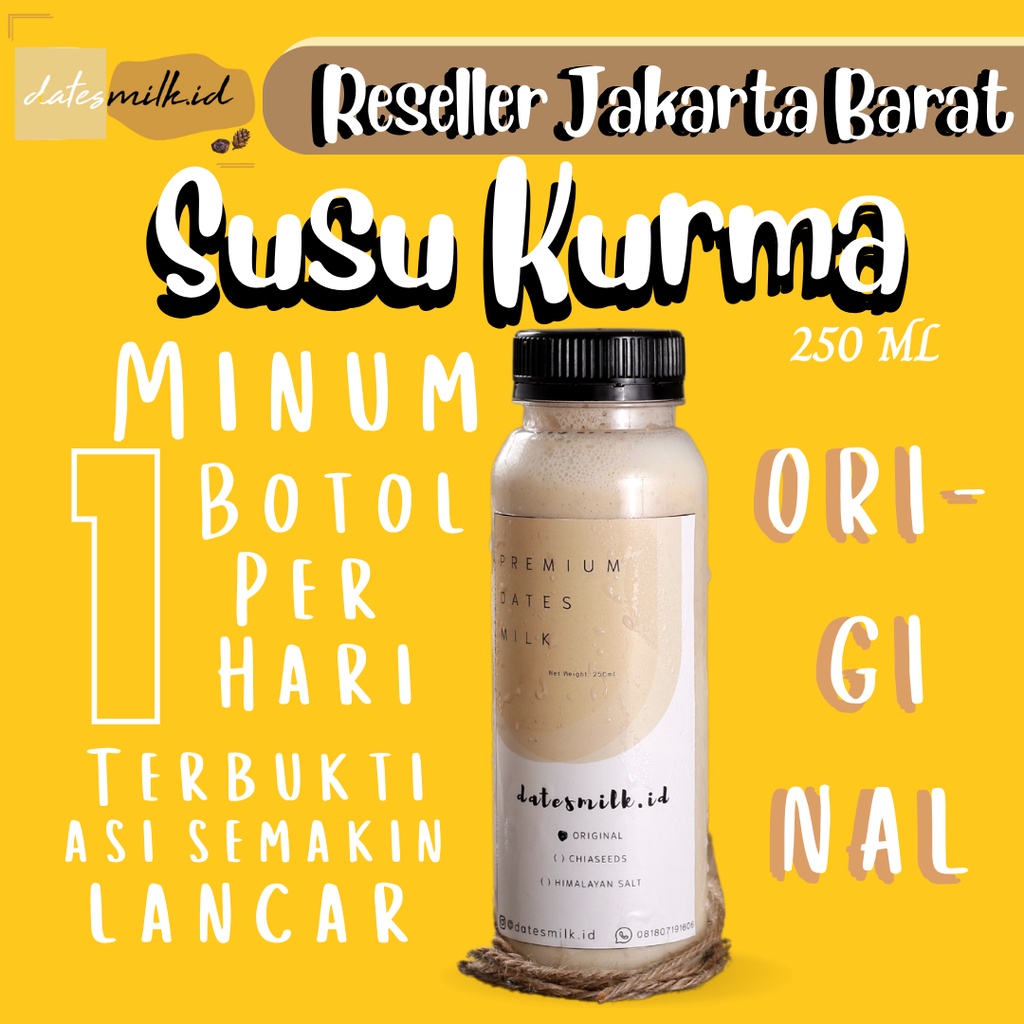 

Susu kurma Datesmilk.id Reseller Jakarta Barat ASI Booster Pelancar ASI / Minuman Ibu Hamil Busui Menyusui / Susu Penggemuk Badan / Bisa Diminum Anak Anak dan Orang Dewasa / Immune Booster