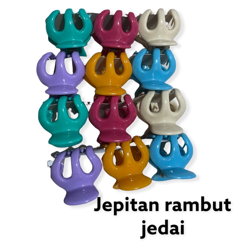 Toply shop Jepitan Rambut Jedai Jepitan Rambut Jedai Ala Korea Jedai Rambut 5cm Transparan Jepitan Badai Bahan Tebal Hair Pin Hair