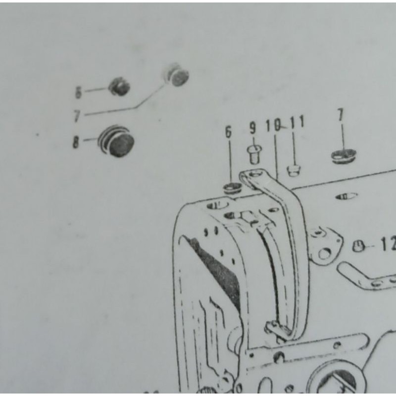 111865-0-01 Tutup Karet Atas Mesin Jahit Brother
