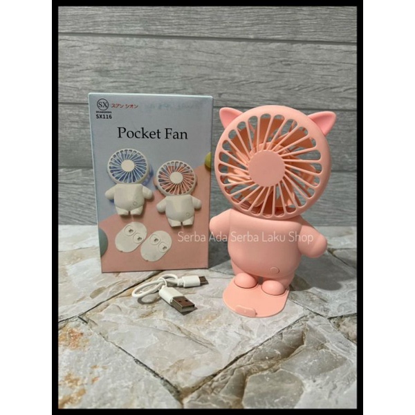 ￼KIPAS MINI TANGAN USB PORTABLE CHARGER /MINI HANDHELD FAN HOLDER SX116