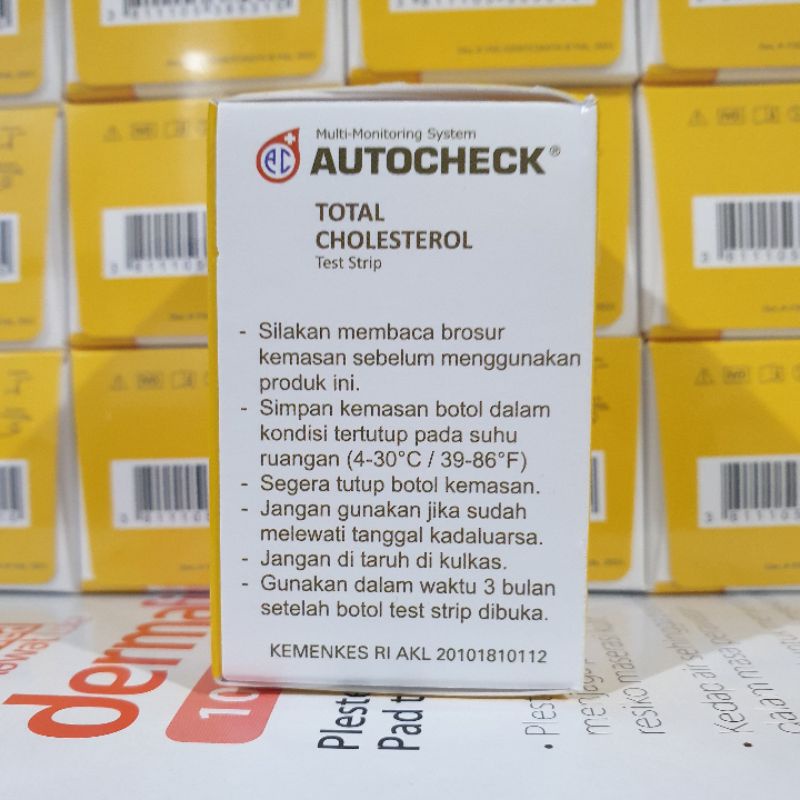 Strip Kolesterol Autocheck Cholesterol Strip Kolesterol Stik Kolestrol