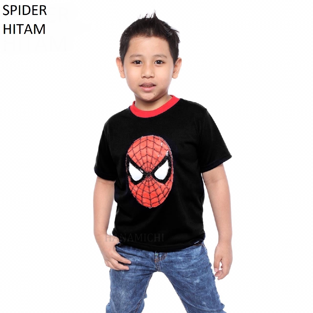 Hanamichi PDK19C Baju  Kaos  LED Anak  Superhero  Spider 