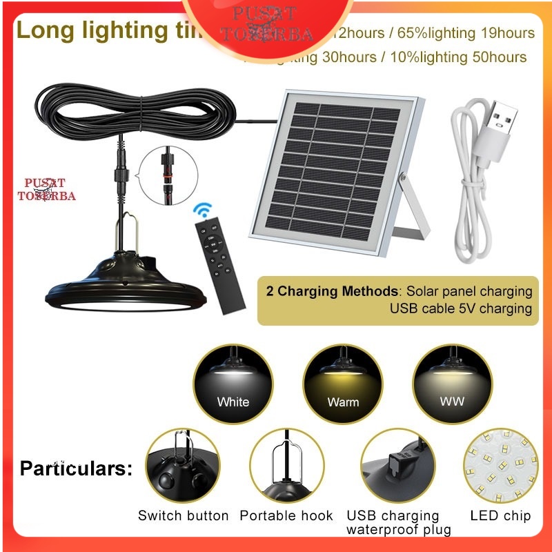 LAMPU UFO LED Solar Light Lampu Panel Surya LED Lampu LED Solar Indoor Outdoor