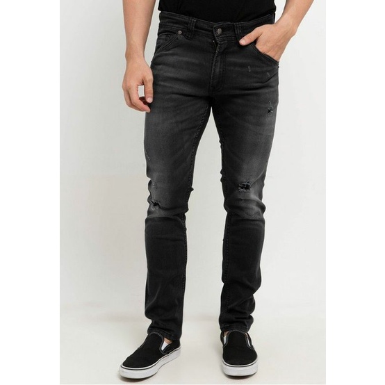 SLS020P2 CELANA LOIS JEANS ORIGINAL SLIMFIT STRETCH MELAR HITAM