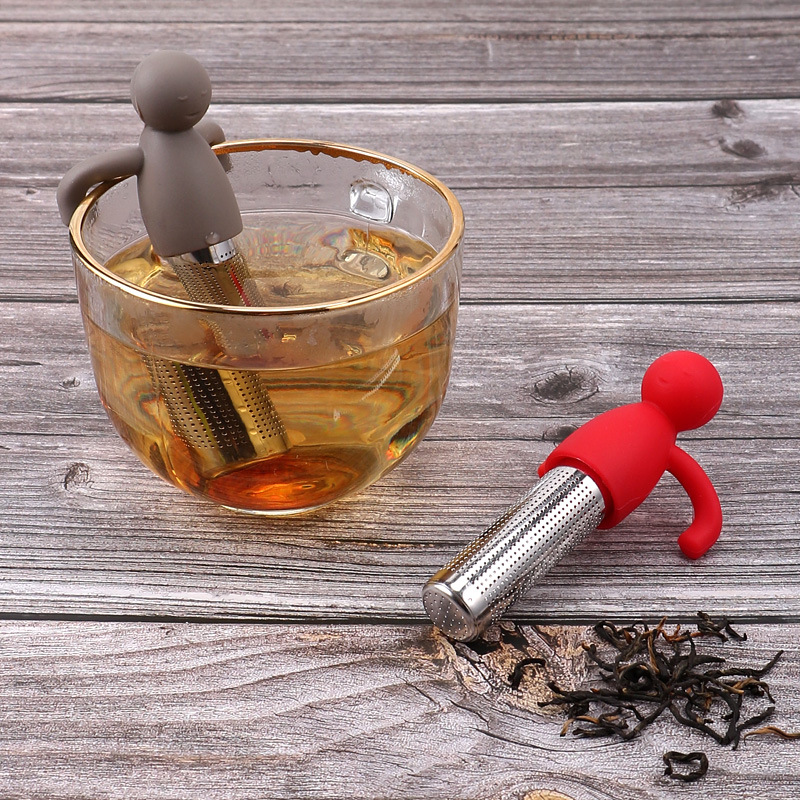 Cute Mister Silicone Teapot Tea Strainer / Little Man People Tea Infuser Filter / Brewing Making Teapot Strainer