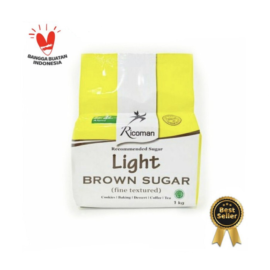 

READY!!! RICOMAN LIGHT BROWN SUGAR 1 KG RICOMAN GULA TEBU MERAH 1KG