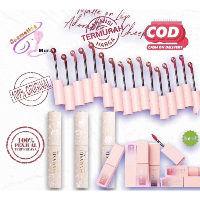 (ce,ux) HANASUI MATTEDORABLE BOBA EDITION - LIPCREAM MATTE HANASUI BOBA - MATTE LIP BOBA