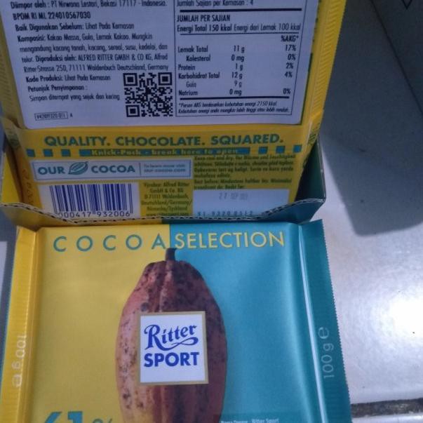 ❉ ritter sport chocolate 100gr ❅