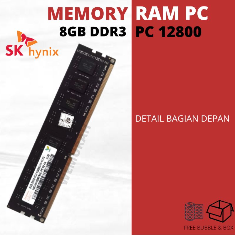 Memory RAM Hynix 8GB DDR3 12800 - RAM PC LONGDIMM