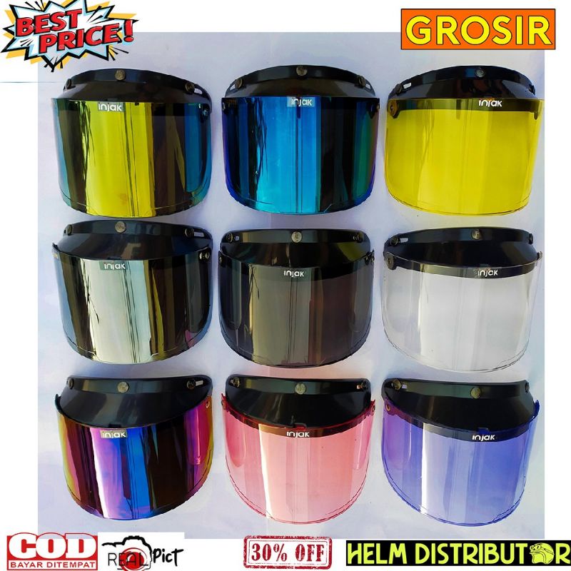 Kaca Flat Helm Bogo, Kaca Helm Flat, Kaca datar