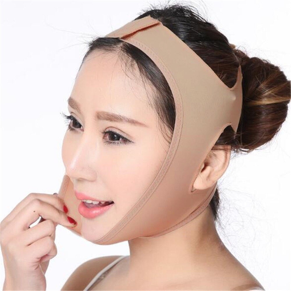 Sabuk Penirus Wajah Face Lifting Mask Anti Wrinkle Belt - TZ20 - Light Skin