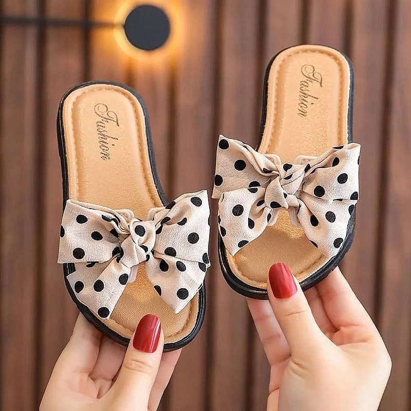 LittleAaron LITTLE POLKA RIBBON 1601 Sandal Anak Selop Karet Import Berkualitas 2-8 Tahun Sport Termurah Sendal Bayi Anak Cewek Cowok