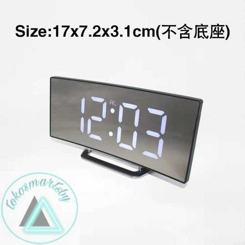 Jam Digital Meja LED Mirror Alarm Clock DT 6507 / Merah Hijau Putih