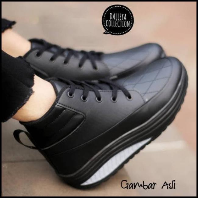 Xk2G Sepatu Boot Wanita Casual Santai Cantik Dunhill - Hitam, 36 9F1G