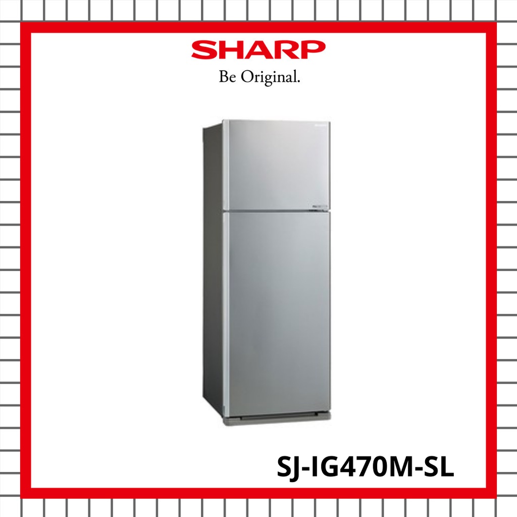 LEMARI ES 2 PINTU SHARP SJ-IG470M-SL / KULKAS 2 PINTU SHARP SJ-IG470M-SL
