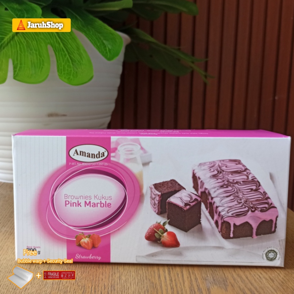 

Amanda Brownies Kukus Pink Marble | Oleh-oleh khas Bandung