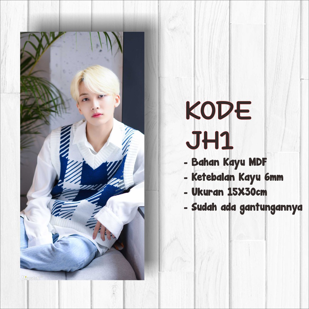 Walldecor Seventeen Jeonghan Ukuran 15x30cm Wall Decor Poster Kayu Hiasan Dinding KPOP Korea