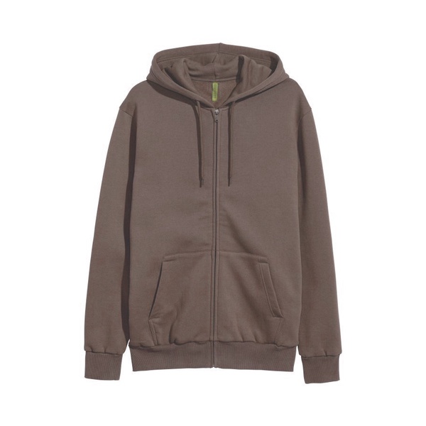 Jaket Hoodie Wanita Polos Oversize Lengan Panjang Babyterry-Coklat milo