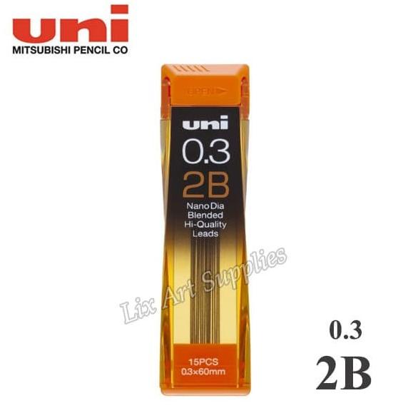 

favorit] Uni Nano Dia Pencil Lead 0.3 mm 2B / Isi Pensil Mekanik 2B - 0.3 mm