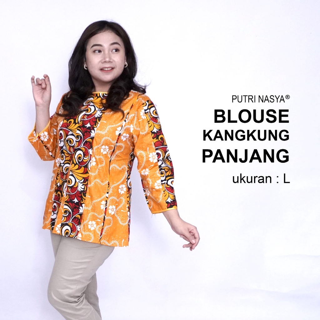 Blouse Big Size Wanita Atasan Batik Jumbo LD 140 S-M-L-XL-2L-3L-4L-5L-6L-7L Model Blus Jumbo Kerja Batik / Blus Batik Big Size Formal / Pakaian Kekinian Kantor Seragam Formal / Pakaian Batik Super Big Kerja Wanita Bahan Katun Terbaru Modern