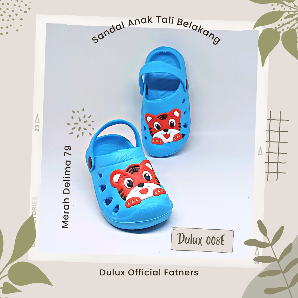 MD 79 - Sandal Baim Tali Belakang Dulux 008E Kartun Macan / Sandal Anak Baim Model Baru