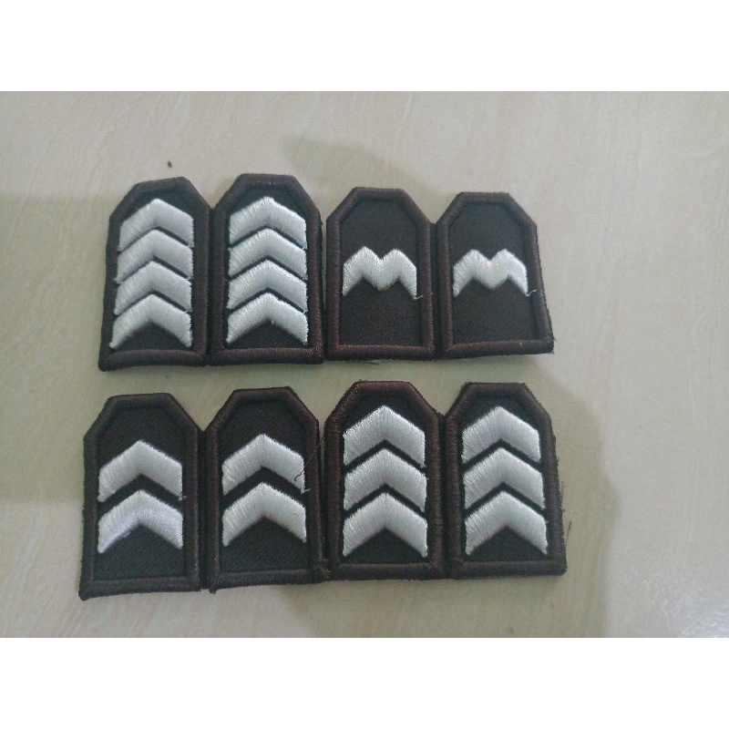 pangkat bordir PDL POLRI Bripda, Briptu, Brigpol, Bripka,Aipda, Aiptu,