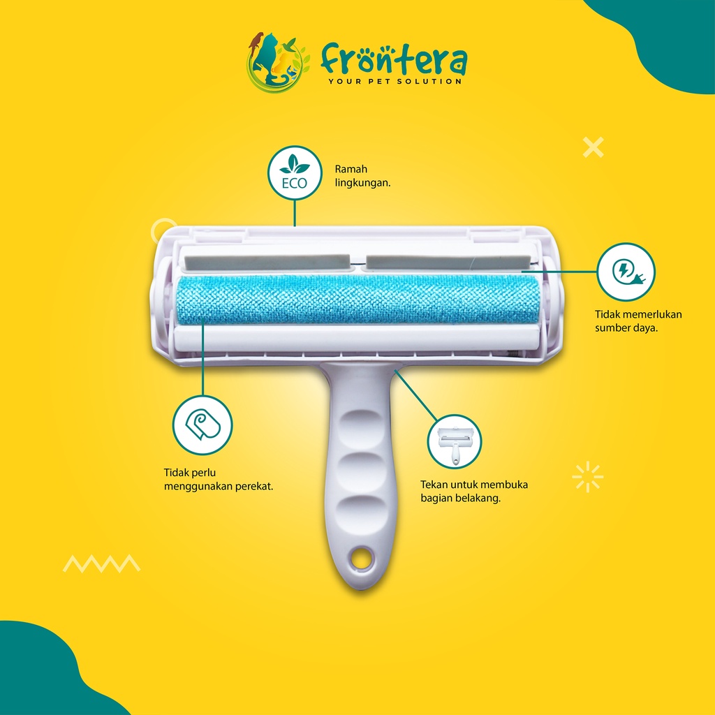 MAGIC ROLLER PEMBERSIH BULU KUCING FRONTERA Pet Hair Remover Lint Roller (Warna Random)