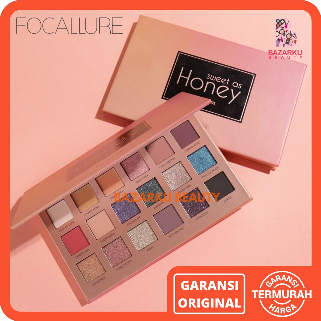 Focallure 18 Color Eyeshadow Sweet As Honey Eyeshadow Palette Focallure Eyeshadow Matte Focallure Eyeshadow Shimmer Focallure Palet Eyeshadow Focallure Focallur Focalure Fucallure Foccalure