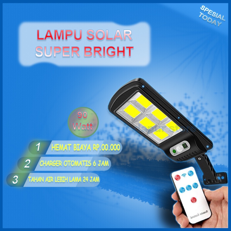 Lampu Remot Solar Tenaga Surya Lampu Remote Jalan Cahaya Super 90watt