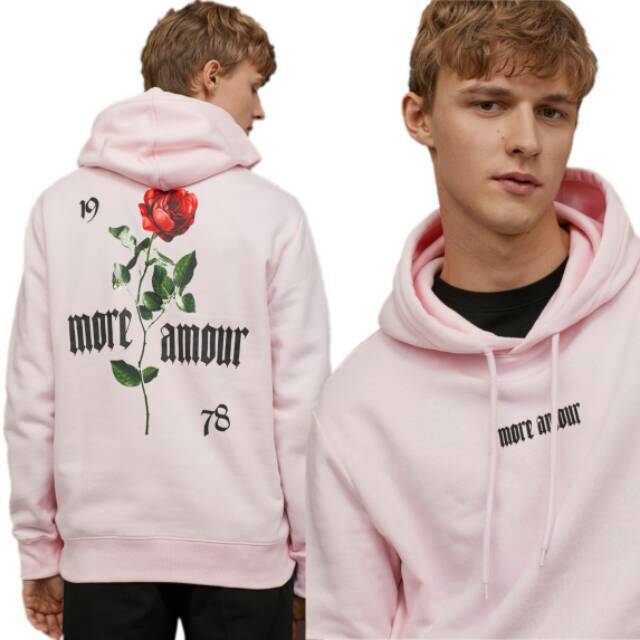 amour hoodie pink