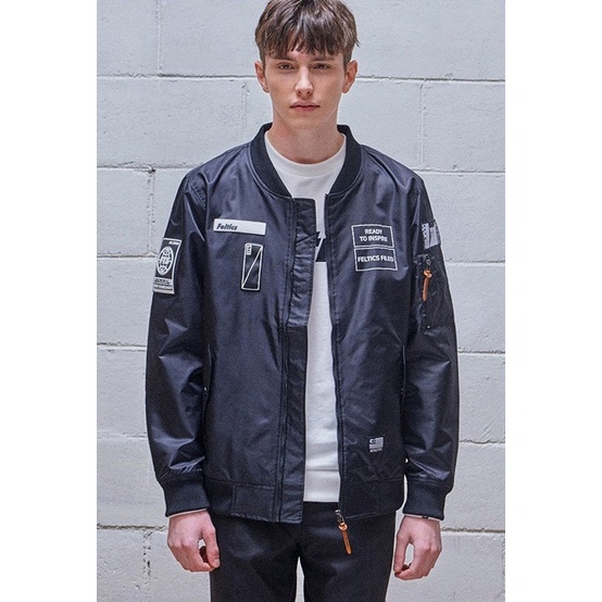 Feltics Bomber Jacket Black 100% Original - Jaket Pria Branded Sale