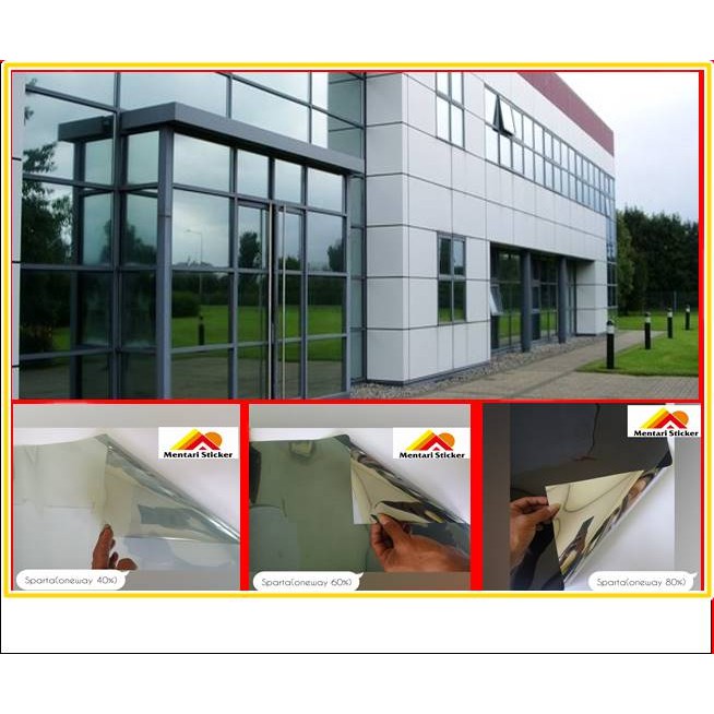 stiker kaca film sparta(oneway) gedung/kaca film sparta penolak panas