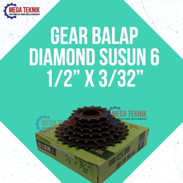 Gear Gir Balap Diamond Speed Susun Sprocket Sepeda Bike MTB