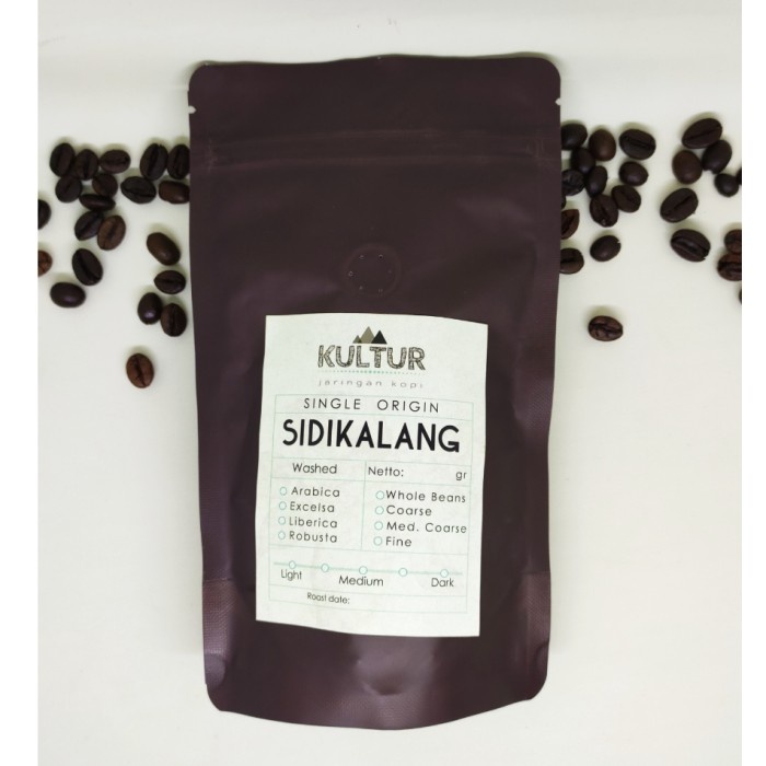 

kopi-biji- coffee bean biji kopi arabika sidikalang premium 250 gr - med coarse, medium roast -biji-