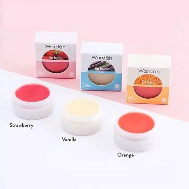 Wardah ~ Lip Balm HALAL 3 pilihan warna