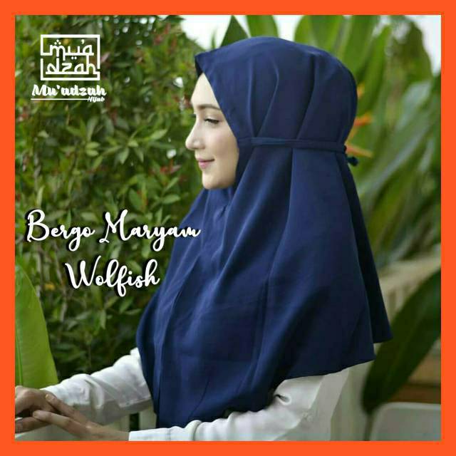 Khimar Maryam Tali Instan Wolfis Syari, Bergo Maryam Murah