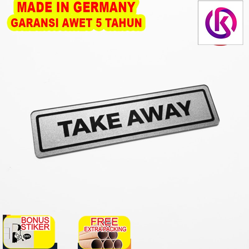 

Terlaris SIGN AKRILIK - TAKE AWAY SILVER 20 X 5CM - Signage Cafe/Resto