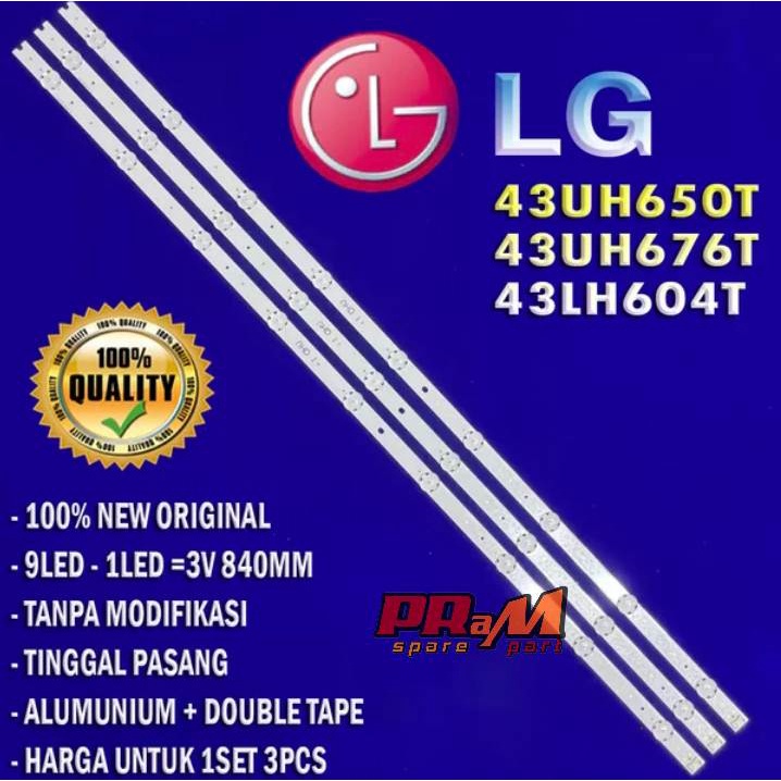 BACKLIGHT TV LED LG 43 INC 43UH650T - LAMPU BL TV LG 43UH650 43UH676T 43UH604T 43UH650 T 43UH676 43U
