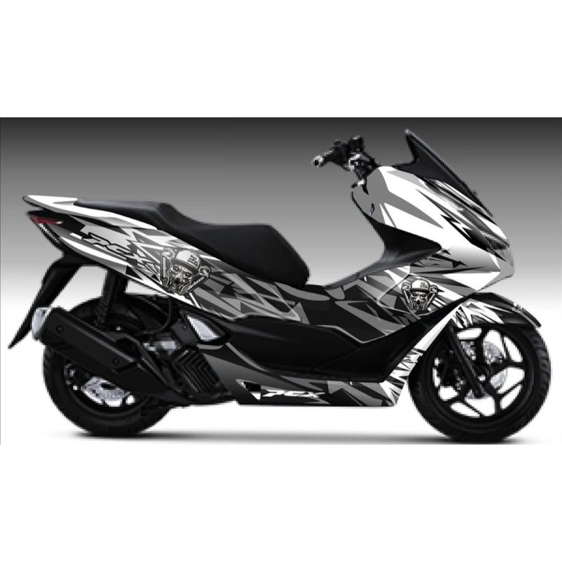 STICKER DECAL VARIASI FULL BODY HONDA PCX160 /putih