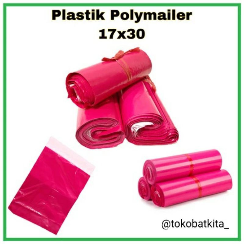 

[PINK / PUTIH] POLYMAILER 17x30 CM / PLASTIK PACKING TEBAL DAN TIDAK TEMBUS PANDANG / ANTI AIR